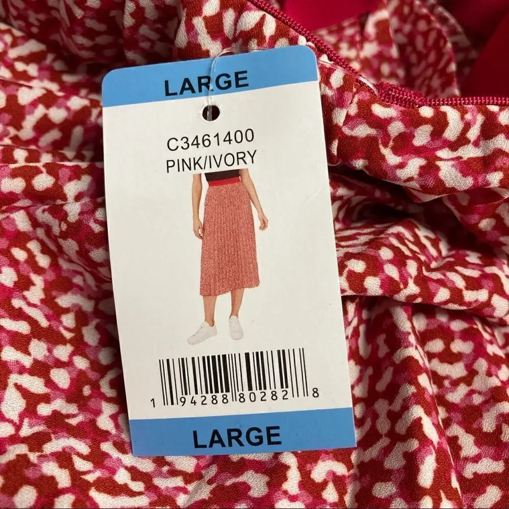 VINCE CAMUTO Women’s Maxi‎ Skirt Size Large, Pink & Ivory